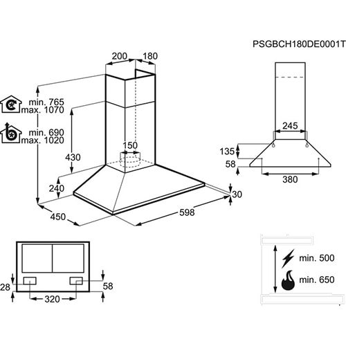 вытяжка кухонная Electrolux EFC226R купить