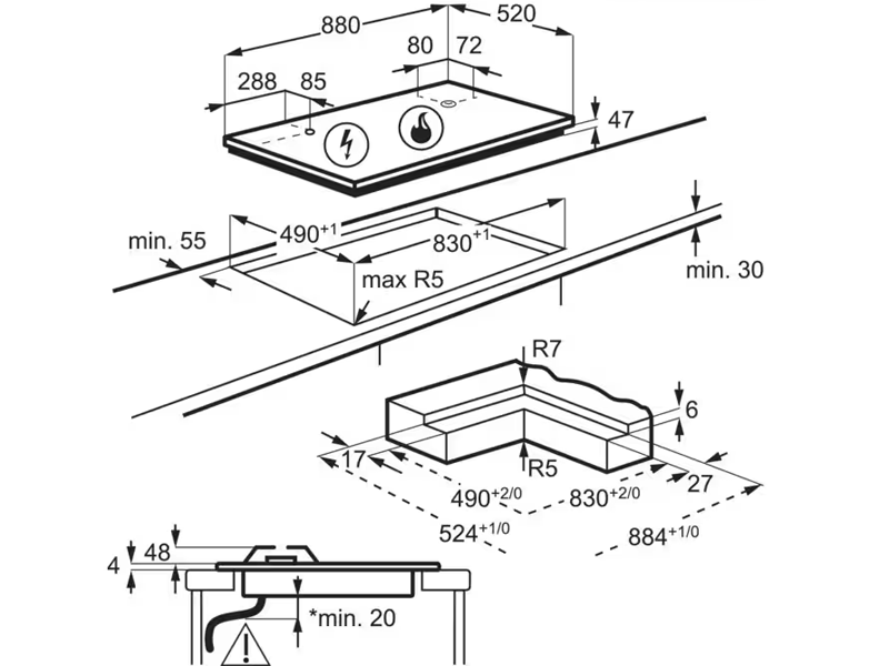 варочная поверхность Electrolux KDI951723K купить