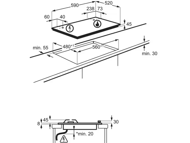варочная поверхность Electrolux KGG643753KHob2Hood купить