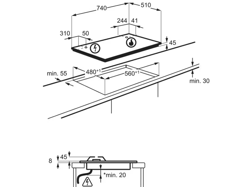 варочная поверхность Electrolux KGG753753K купить
