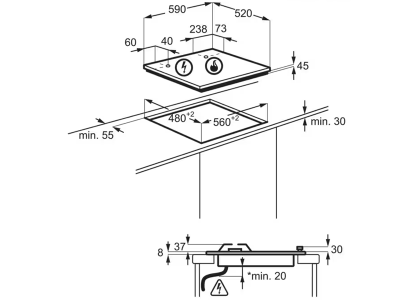 варочная поверхность Electrolux KGG64362K купить
