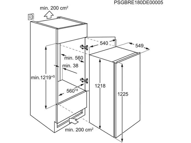 холодильник встраиваемый Electrolux LFB3AE12S1 купить
