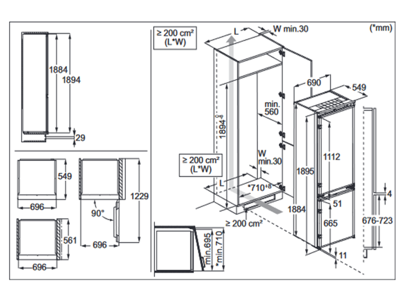 холодильник встраиваемый Electrolux ENP7TD75S купить